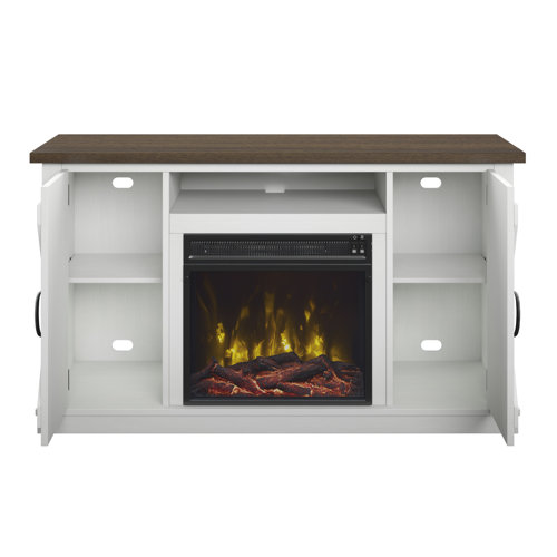 Three Posts™ Lorraine TV Stand for TVs up to 55" with Electric Fireplace Included & Reviews